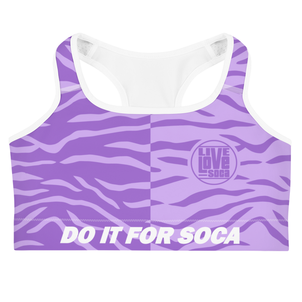 Endless Summer 22 -  DIFS Soca Tiger Purple Womens Sports Bra