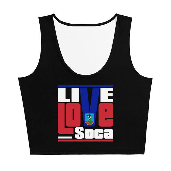 Montserrat Islands Edition Black Crop Tank Top - Fitted - Live Love Soca Clothing & Accessories