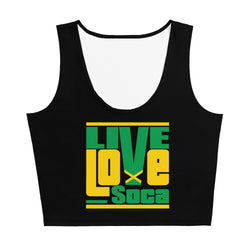Jamaica Islands Edition Black Crop Tank Top - Fitted - Live Love Soca Clothing & Accessories