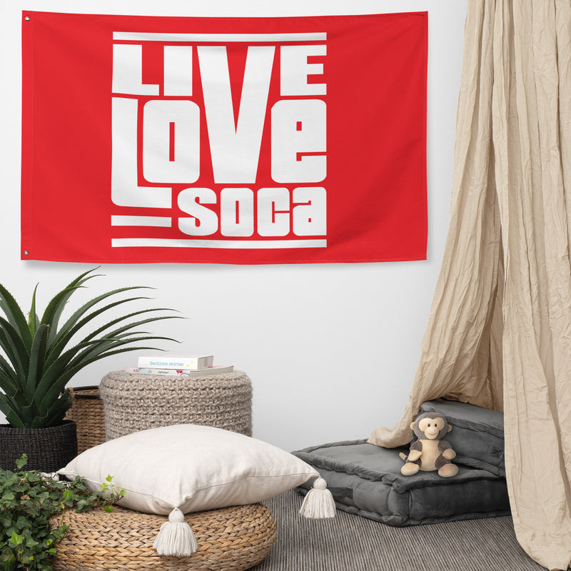 Live Love Soca Trademark Red Flag