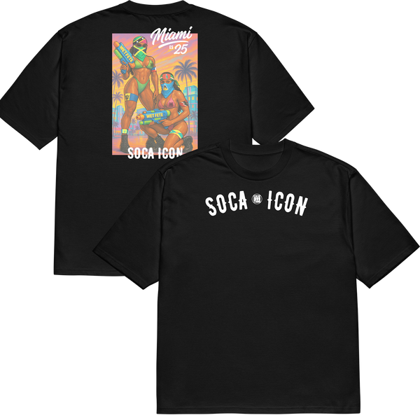 Endless Summer 25 - Soca Icon Miami 25 Oversized Mens T-Shirt