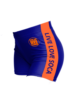 Energy Active Orange -Blue Shorts - Live Love Soca Clothing & Accessories