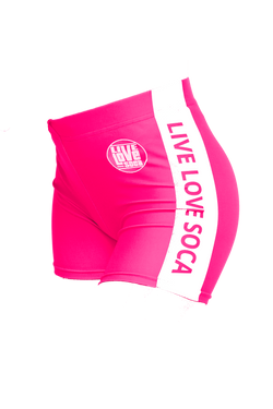 Energy Active Pink-White Shorts - Live Love Soca Clothing & Accessories