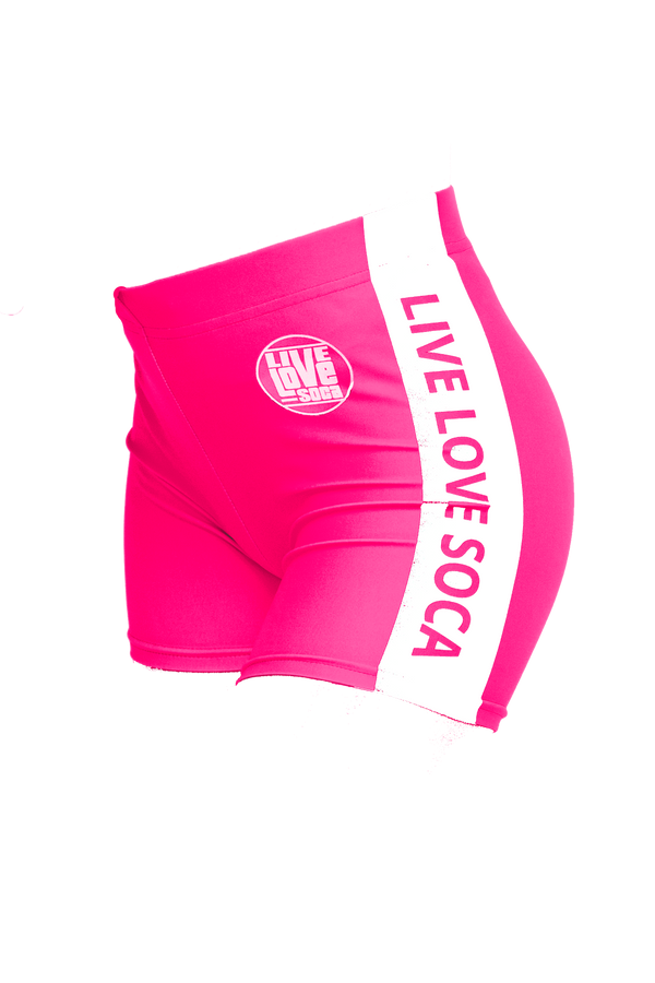 Energy Active Pink-White Shorts - Live Love Soca Clothing & Accessories