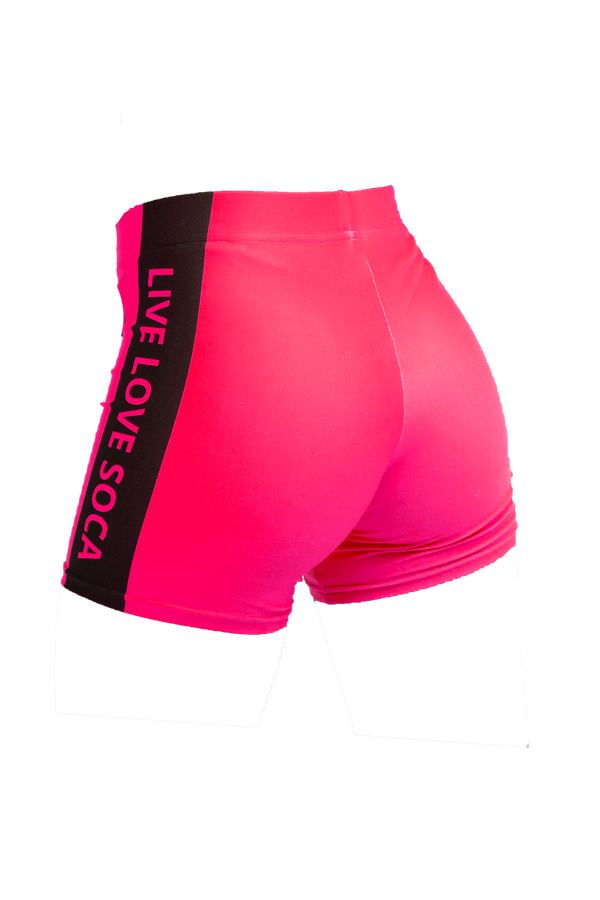 Neon Active Pink Shorts - Live Love Soca Clothing & Accessories