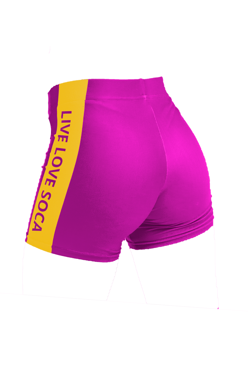 Energy Active Purple-Peach Shorts - Live Love Soca Clothing & Accessories