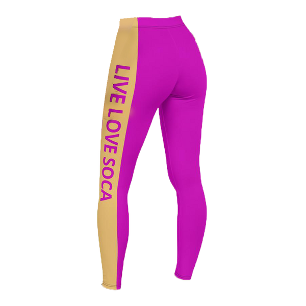 Energy Active Purple-Peach Leggings