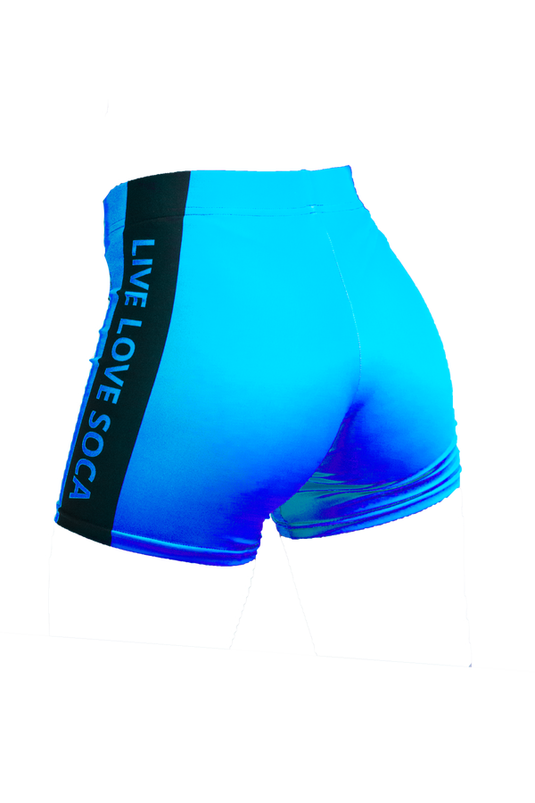 Neon Active Blue Shorts - Live Love Soca Clothing & Accessories