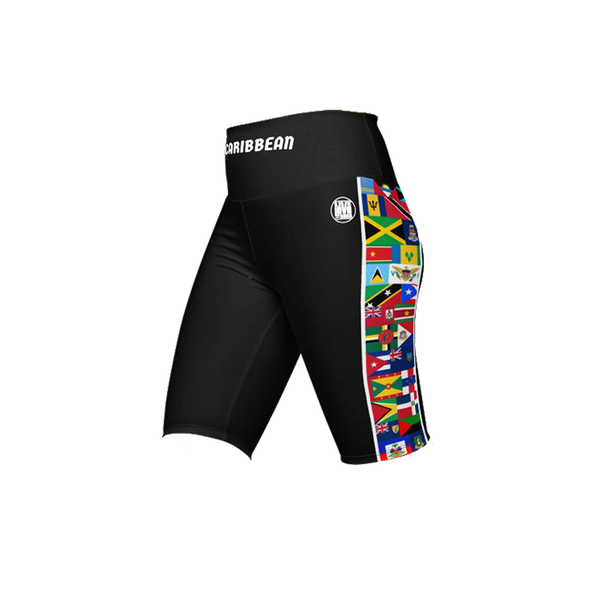 LLS Unity - One Soca. One Caribbean -  Active High-Waisted Biker Shorts