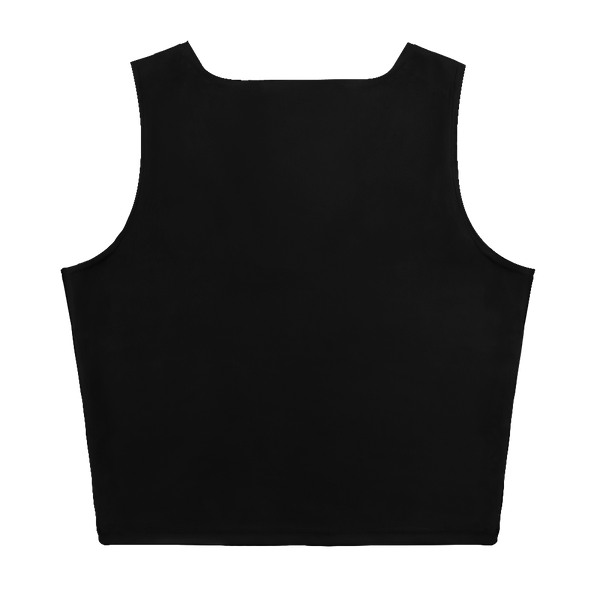 Martinique Islands Edition Black Crop Tank Top - Fitted