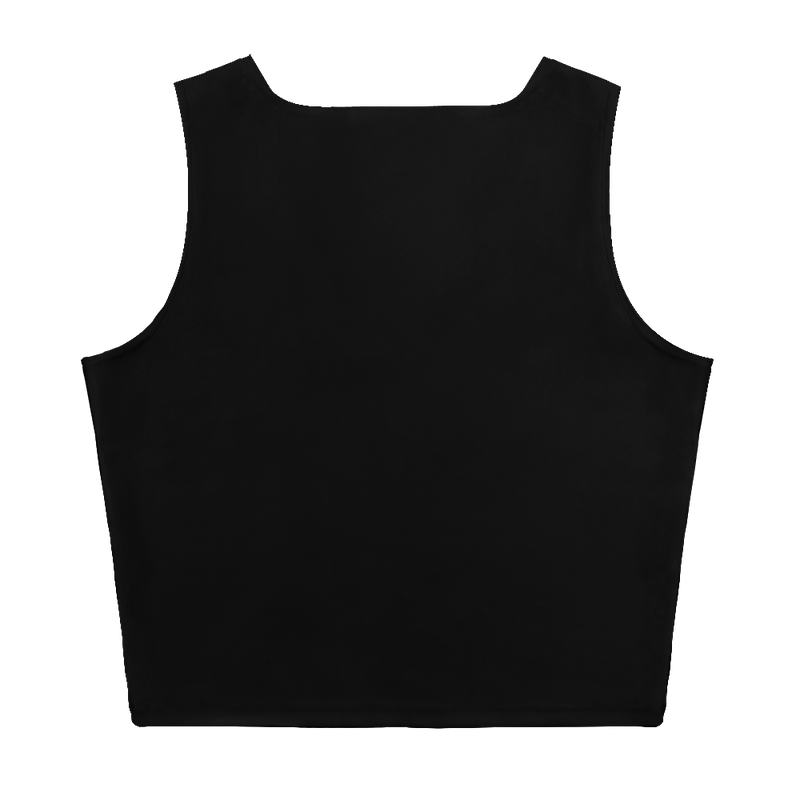 Martinique Islands Edition Black Crop Tank Top - Fitted
