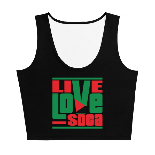 Martinique Islands Edition Black Crop Tank Top - Fitted