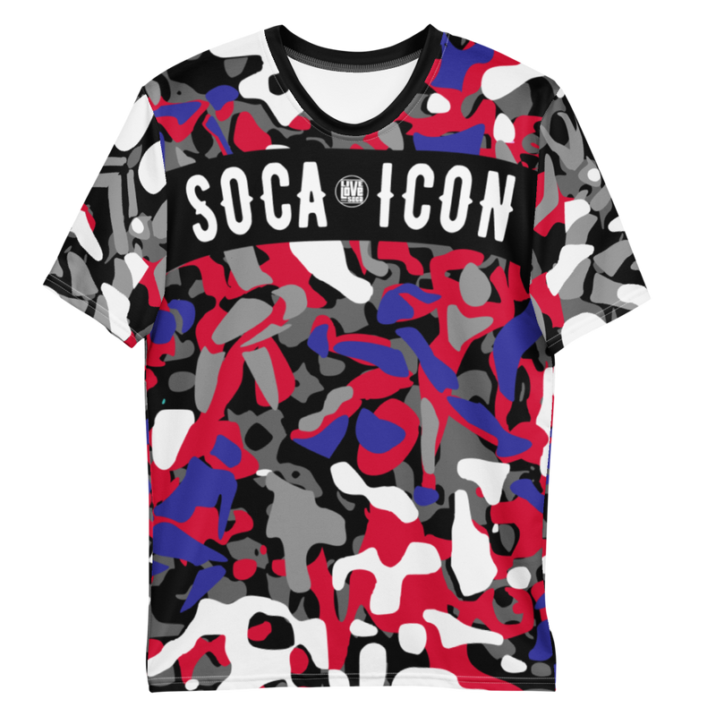 Endless Summer 21 Soca Icon Soca Camo Mens Blue-Red T-shirt