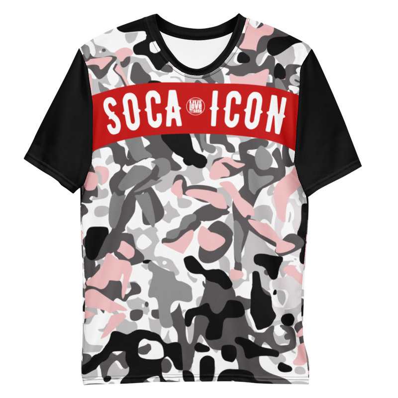 Endless Summer 21 Soca Icon Soca Camo Mens Grey-Pink T-shirt