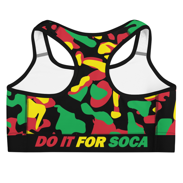 Endless Summer 21 Soca Camo Rasta Sports Bra