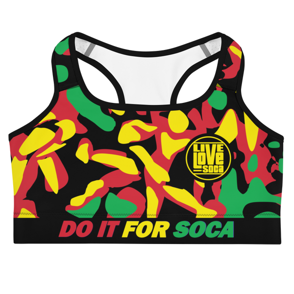 Endless Summer 21 Soca Camo Rasta Sports Bra