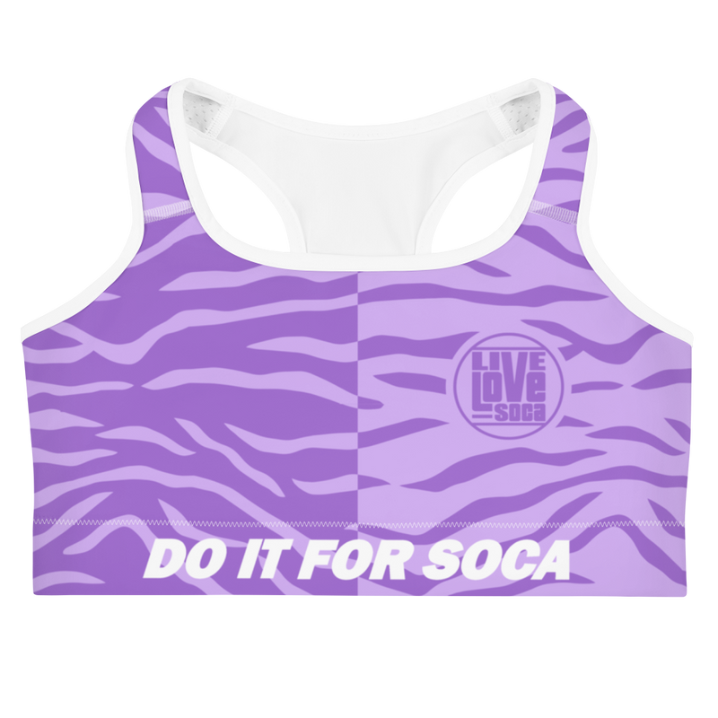 Endless Summer 22 -  DIFS Soca Tiger Purple Womens Sports Bra