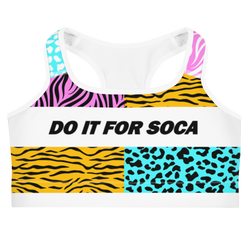 Endless Summer 22 - Soca Icon Wild Cat Tiger Leopard Cross Womens Sports bra