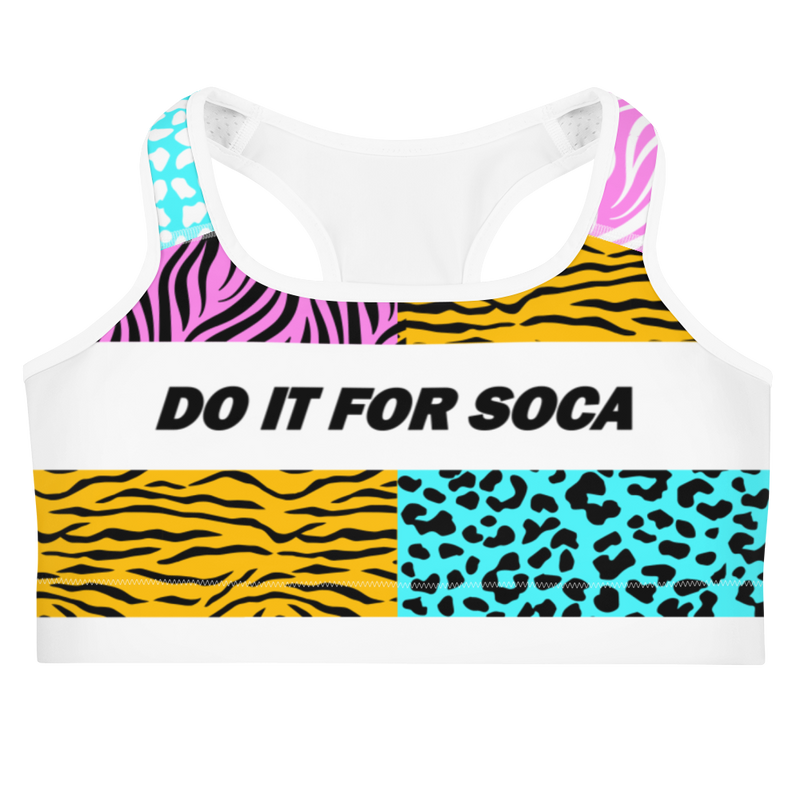 Endless Summer 22 - Soca Icon Wild Cat Tiger Leopard Cross Womens Sports bra