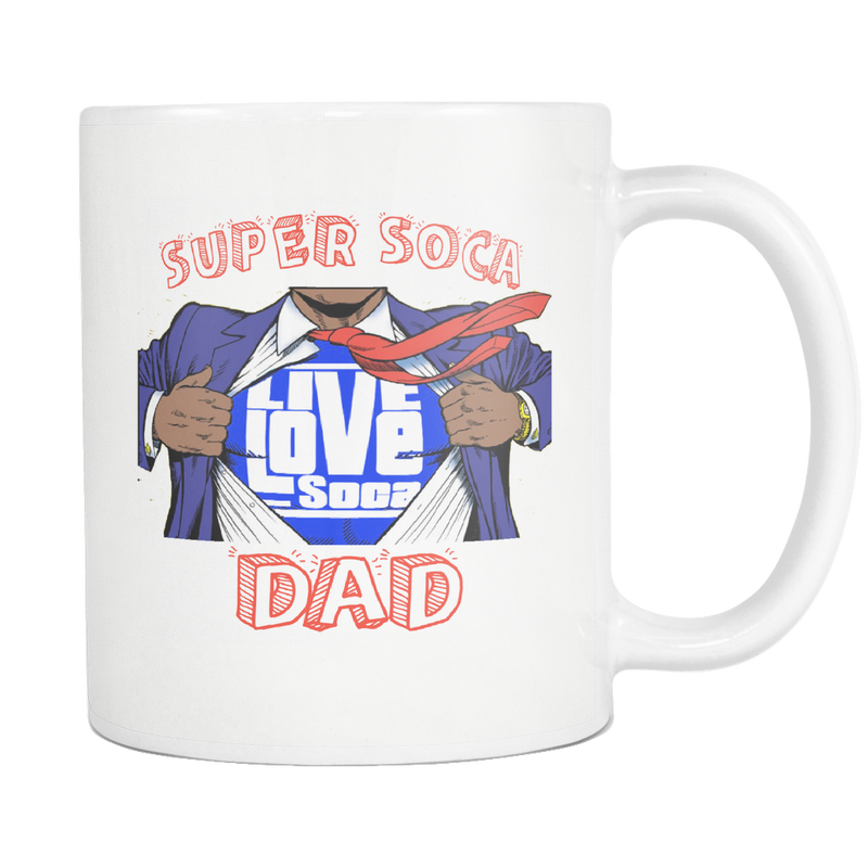 SUPER SOCA DAD MUG (Designed By Live love Soca) - Live Love Soca Clothing & Accessories