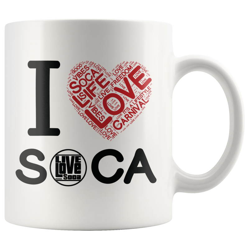 I LOVE SOCA MUG (Designed By Live Love Soca) - Live Love Soca Clothing & Accessories
