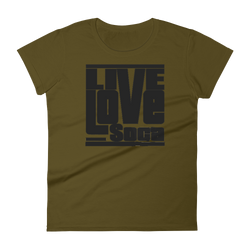 Black Khaki Army Womens T-Shirt - Live Love Soca Clothing & Accessories