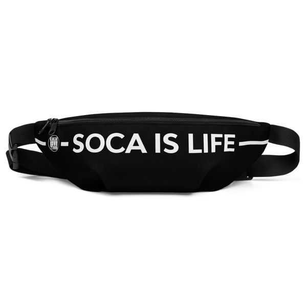 Soca Is Life Black - White Waist Bag - Live Love Soca Clothing & Accessories