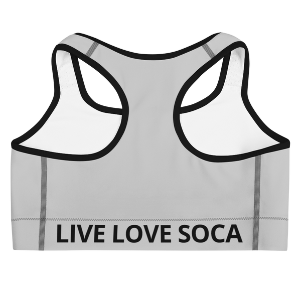 Energy Active Grey-Black Sports Bra - Live Love Soca Clothing & Accessories