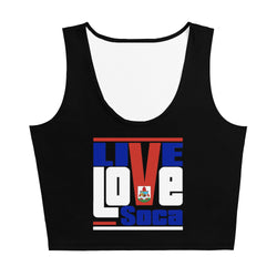 Bermuda Islands Edition Black Crop Tank Top - Fitted - Live Love Soca Clothing & Accessories