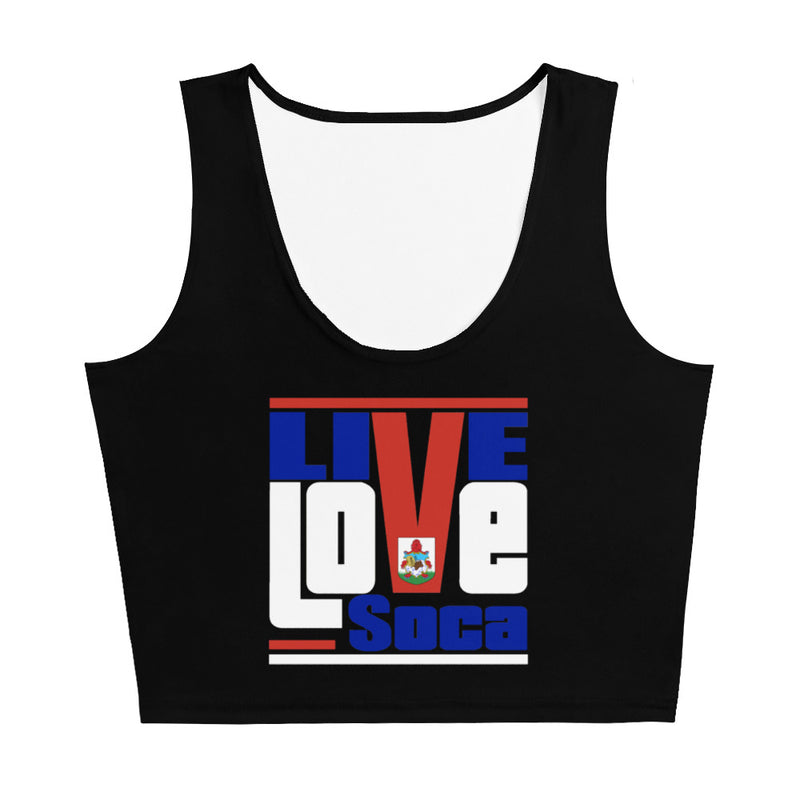 Bermuda Islands Edition Black Crop Tank Top - Fitted - Live Love Soca Clothing & Accessories