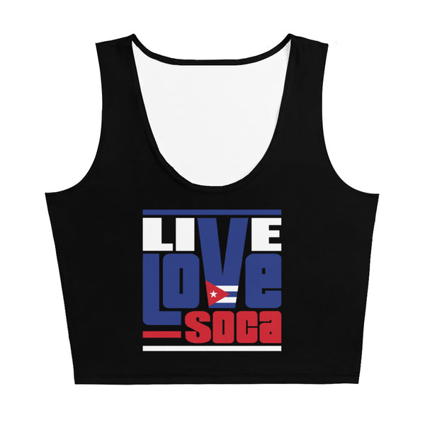 Cuba Islands Edition Black Crop Tank Top - Fitted - Live Love Soca Clothing & Accessories