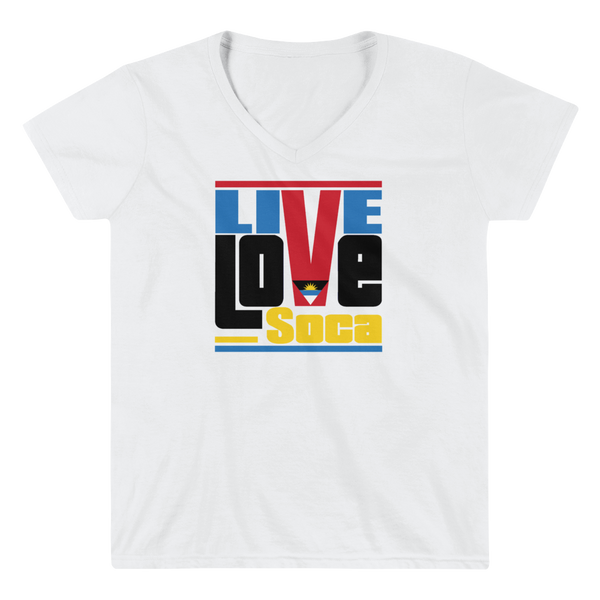 Antigua & Barbuda Islands Edition Womens V-Neck T-Shirt - Live Love Soca Clothing & Accessories