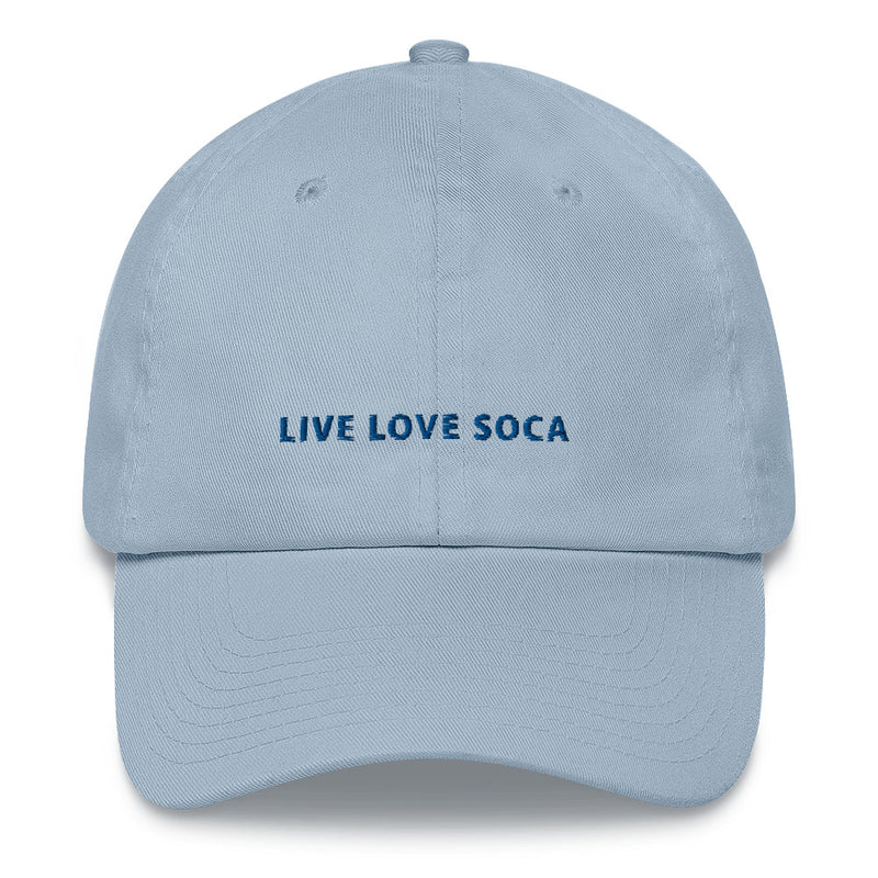 LIVE LOVE SOCA Light Blue Embroidered Cap - Live Love Soca Clothing & Accessories