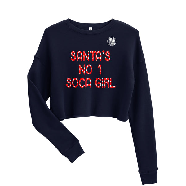 Santa's No 1 Soca Girl Christmas Crop Sweater