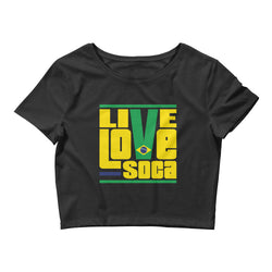 Brazil South America Edition Womens Crop Tee - Live Love Soca Clothing & Accessories