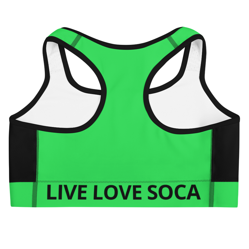 Neon Active Green Sports Bra - Live Love Soca Clothing & Accessories