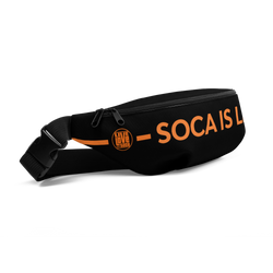 Soca Is Life Black - Orange Waist Bag - Live Love Soca Clothing & Accessories