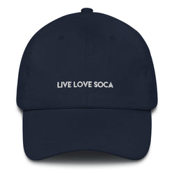 LIVE LOVE SOCA Navy Embroidered Cap - Live Love Soca Clothing & Accessories