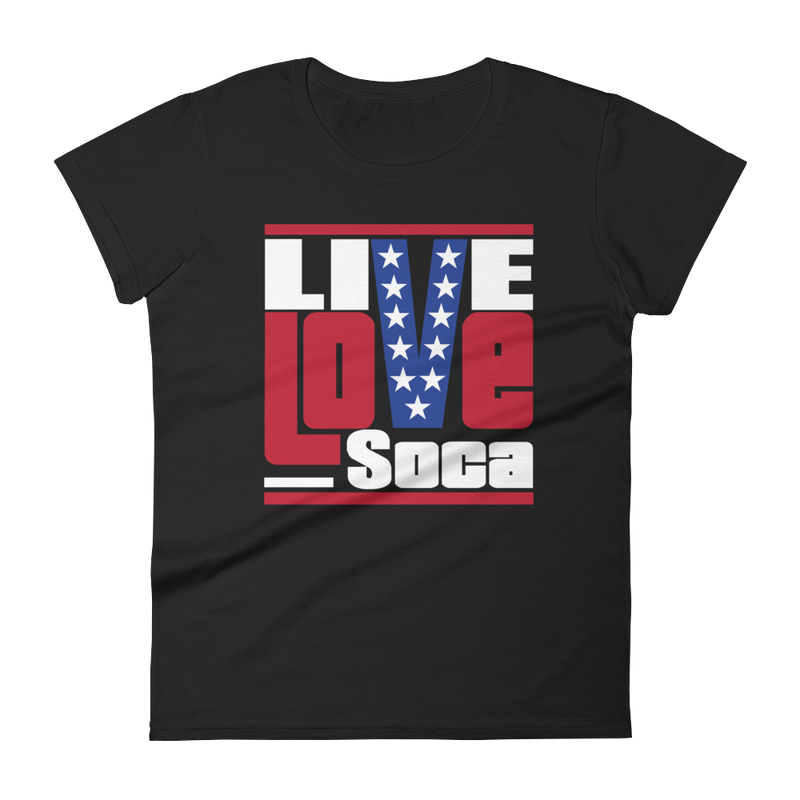 USA Women's T-Shirt - Fitted - Live Love Soca Clothing & Accessories