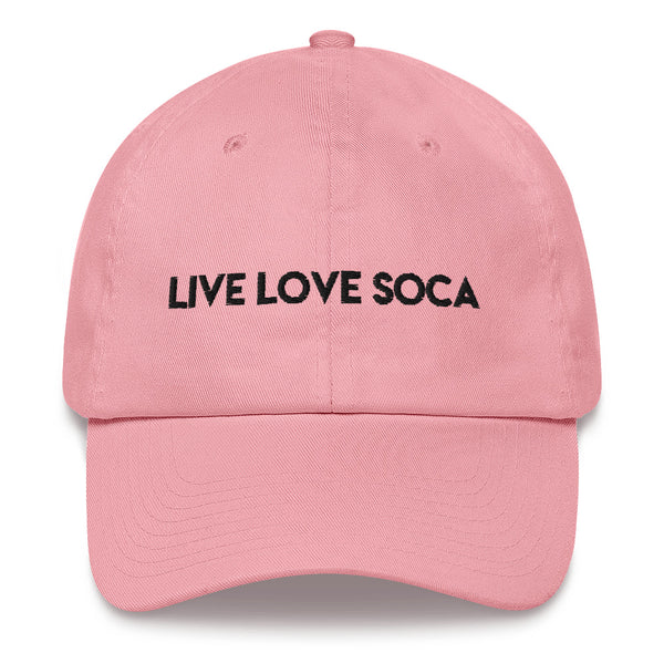 LIVE LOVE SOCA  Pink Embroidered Cap - Live Love Soca Clothing & Accessories