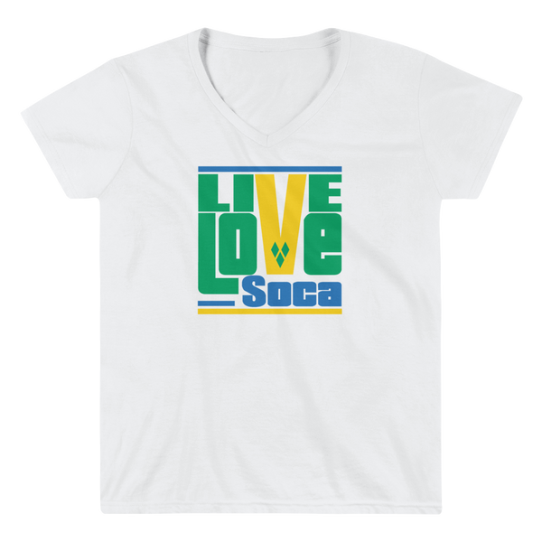 Saint Vincent Islands Edition Womens V-Neck T-Shirt - Live Love Soca Clothing & Accessories