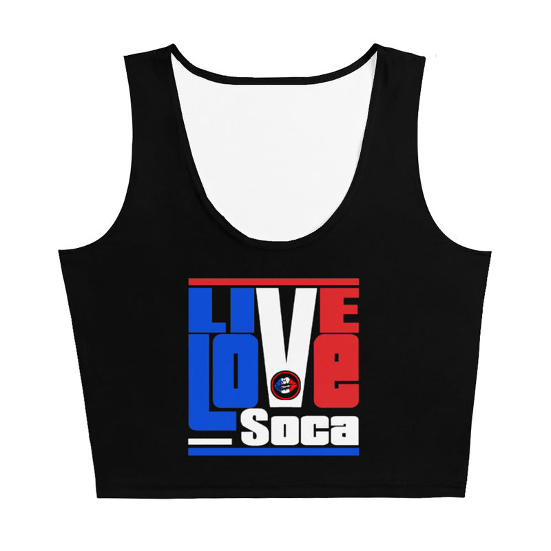 Euro Edition FKW - French Kiss & Wine Black Crop Tank Top - Fitted - Live Love Soca Clothing & Accessories