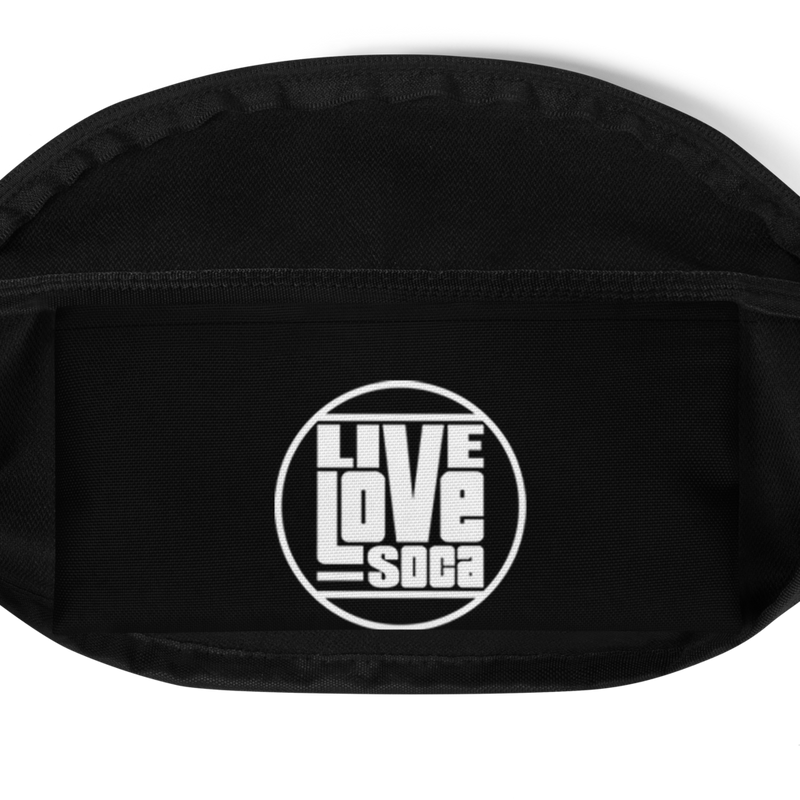 Soca Is Life Black - White Waist Bag - Live Love Soca Clothing & Accessories