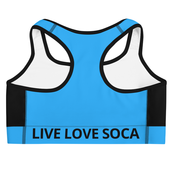 Neon Active Blue Sports Bra - Live Love Soca Clothing & Accessories