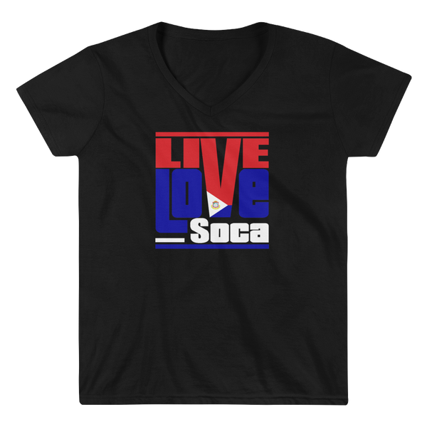 Saint Maarten Islands Edition Womens V-Neck T-Shirt - Live Love Soca Clothing & Accessories