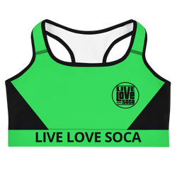 Neon Active Green Sports Bra - Live Love Soca Clothing & Accessories