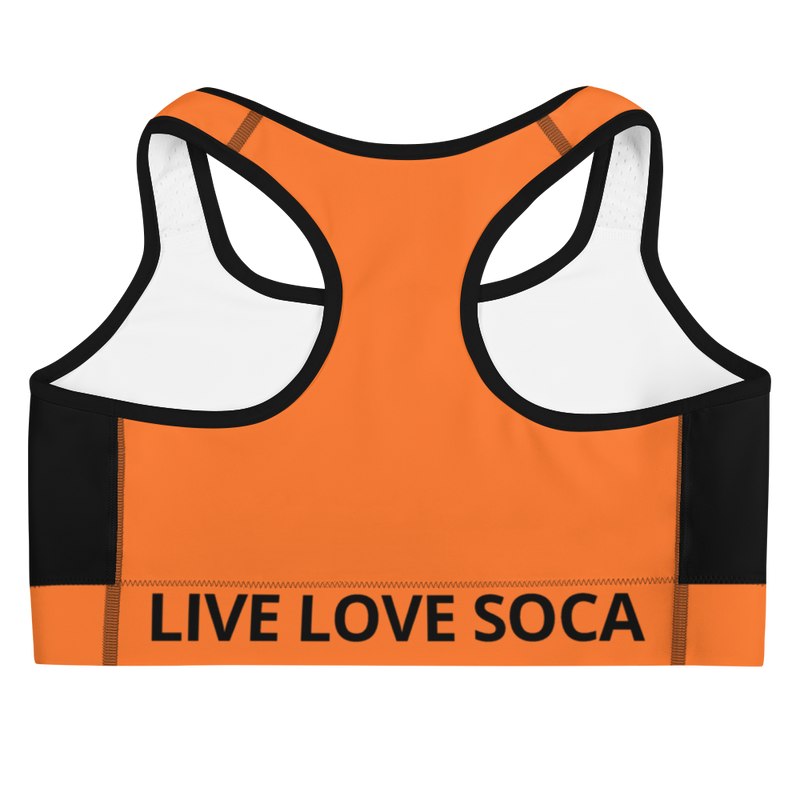 Neon Active Orange Sports Bra - Live Love Soca Clothing & Accessories