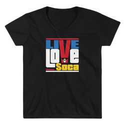 Antigua & Barbuda Islands Edition Womens V-Neck T-Shirt - Live Love Soca Clothing & Accessories