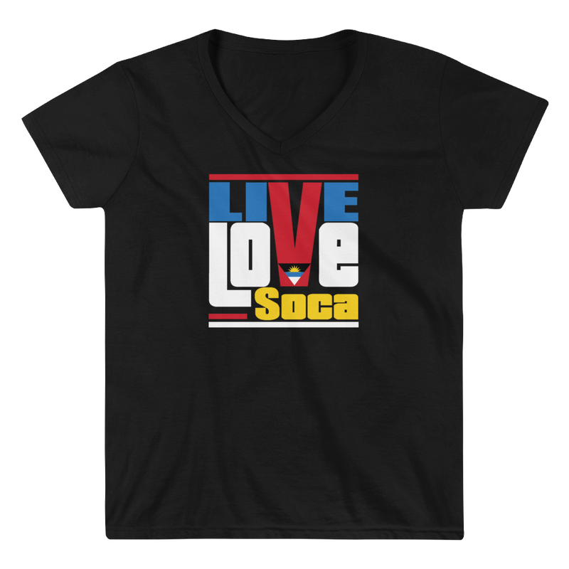 Antigua & Barbuda Islands Edition Womens V-Neck T-Shirt - Live Love Soca Clothing & Accessories