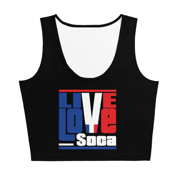 France Euro Edition Black Crop Tank Top - Fitted - Live Love Soca Clothing & Accessories